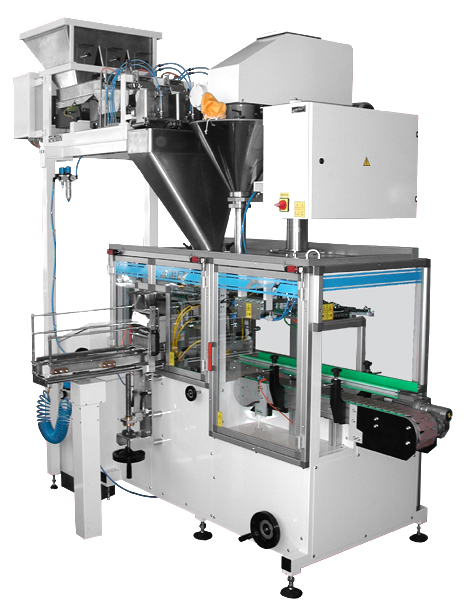 Horizontal packaging machines for packing into pre-made bags MH7 and PL1