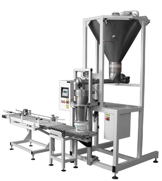Semi-automatic dosing machines for dusty, badly loose and powdery products