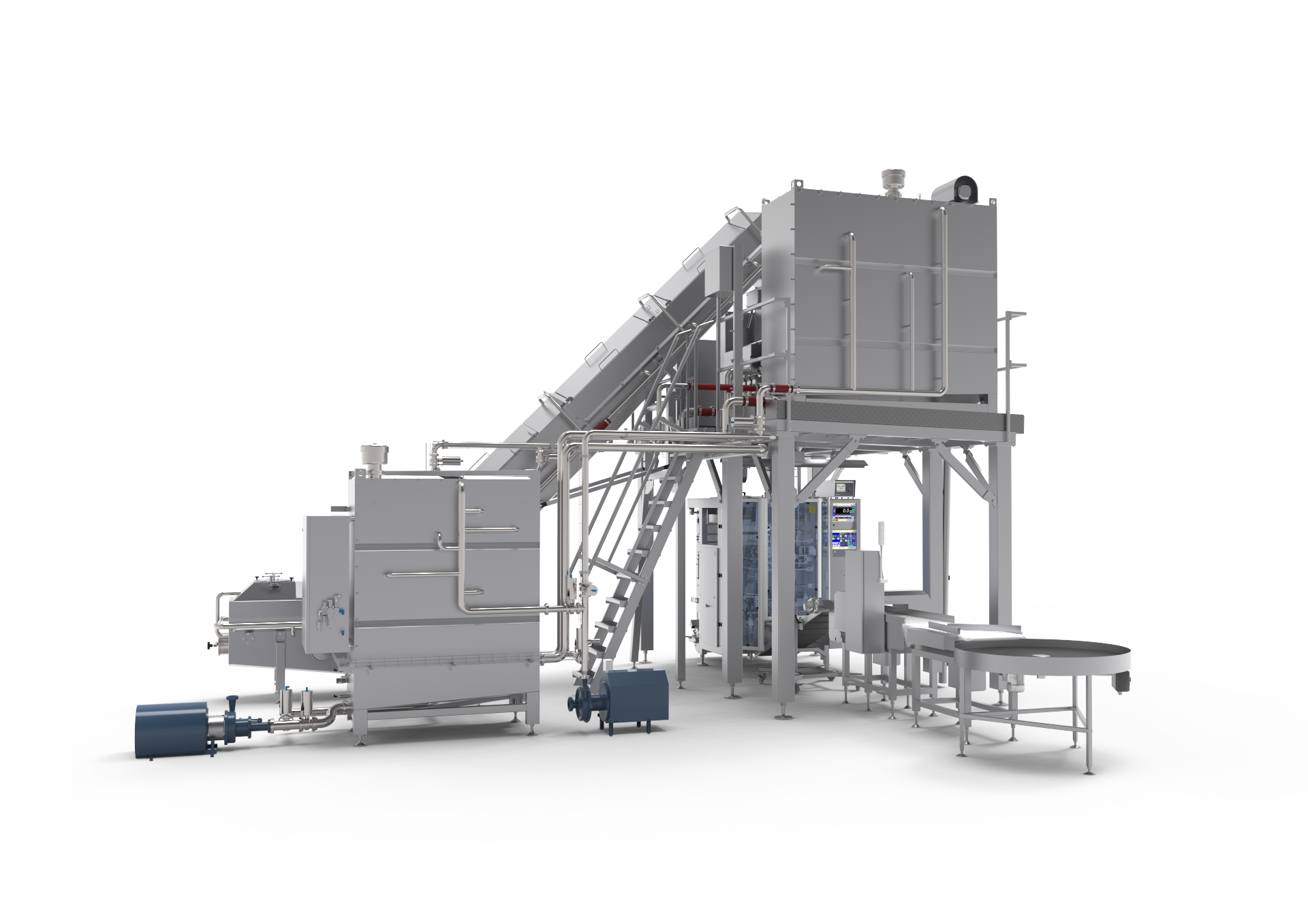 Пакувальна лінія для зернистого сиру CURD LINE CIP Compact